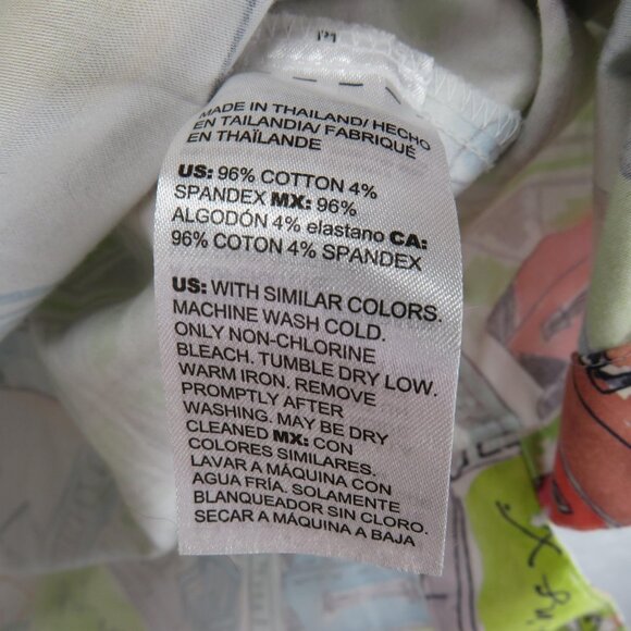 Chico's Shirt Womens Size 14 No-Iron Chic Stretch Beach Travel Print Tunic - Picture 7 of 10